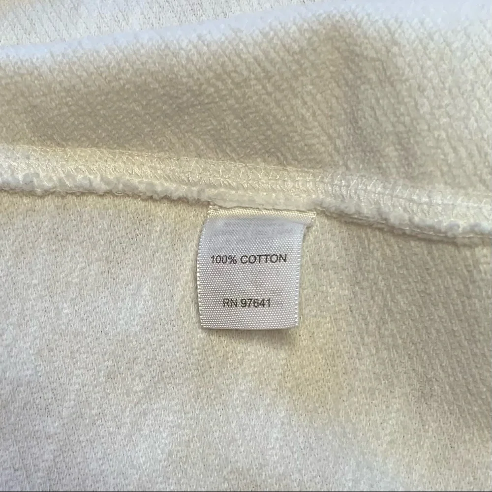 J Jill Ivory French Terry Loose Fit Cardigan with Pockets, Small, EUC